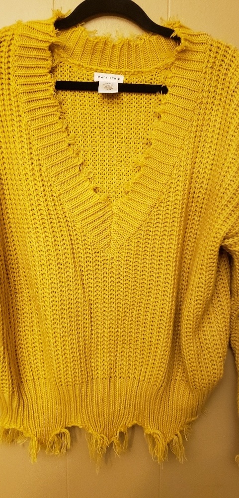 Frayed sweater